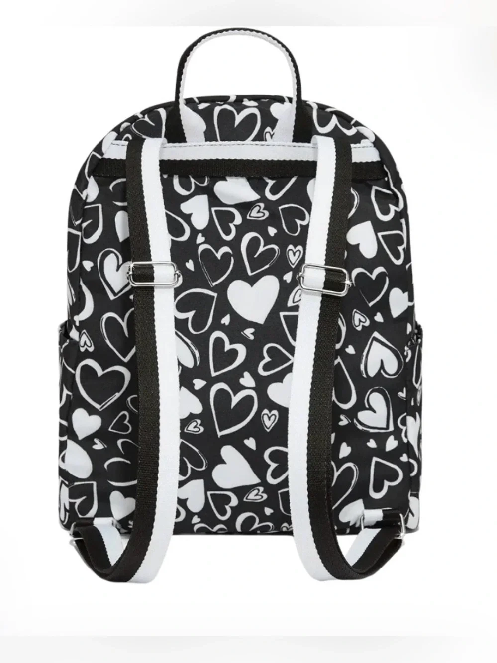 Brighton Endless Love Heart Print Black White Mini Backpack Bookbag NWOT Limited